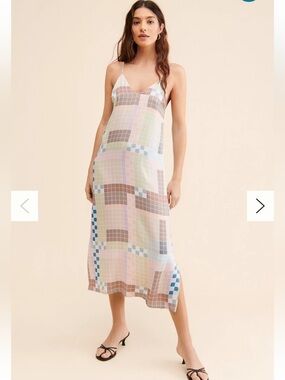 Anthropologie OhSevenDays tile print Lisbon Dress size XS NWT
